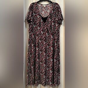 AA Studio AA Red/Black/White Midi dress 20W